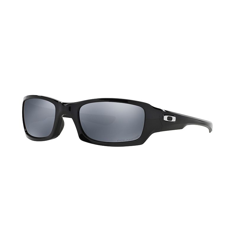 Oakley Fives Squared OO9238 54mm Rectangle Polarized Sunglasses, Black