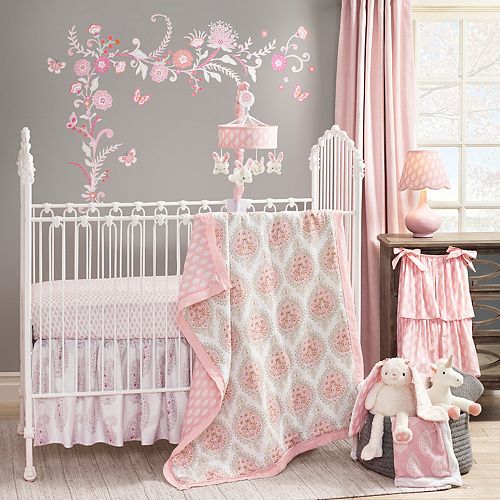 Happi By Dena 4 Pc Charlotte Hearts Crib Bedding Set By Lambs