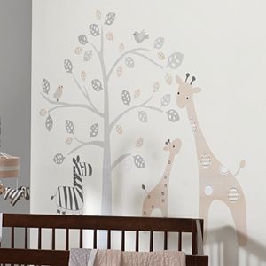 Lambs & Ivy Elias Jumbo Giraffe & Zebra Wall Applique Set