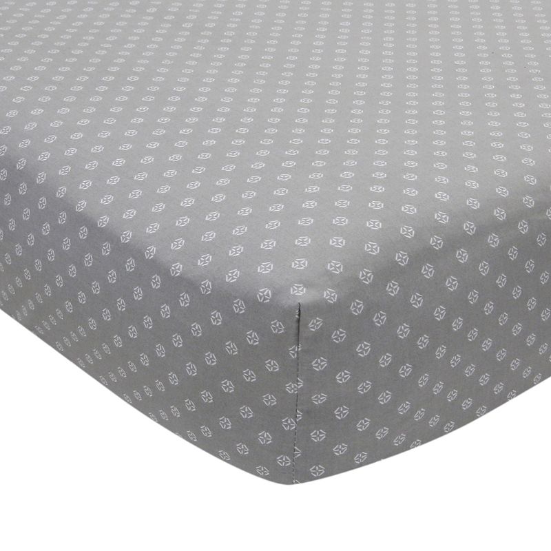 UPC 084122595064 product image for Lambs & Ivy Geometric Fitted Crib Sheet, Grey | upcitemdb.com