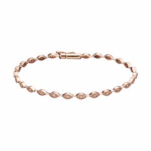 LC Lauren Conrad 10k Rose Gold 1/4 Carat T.W. Diamond Marquise Bracelet