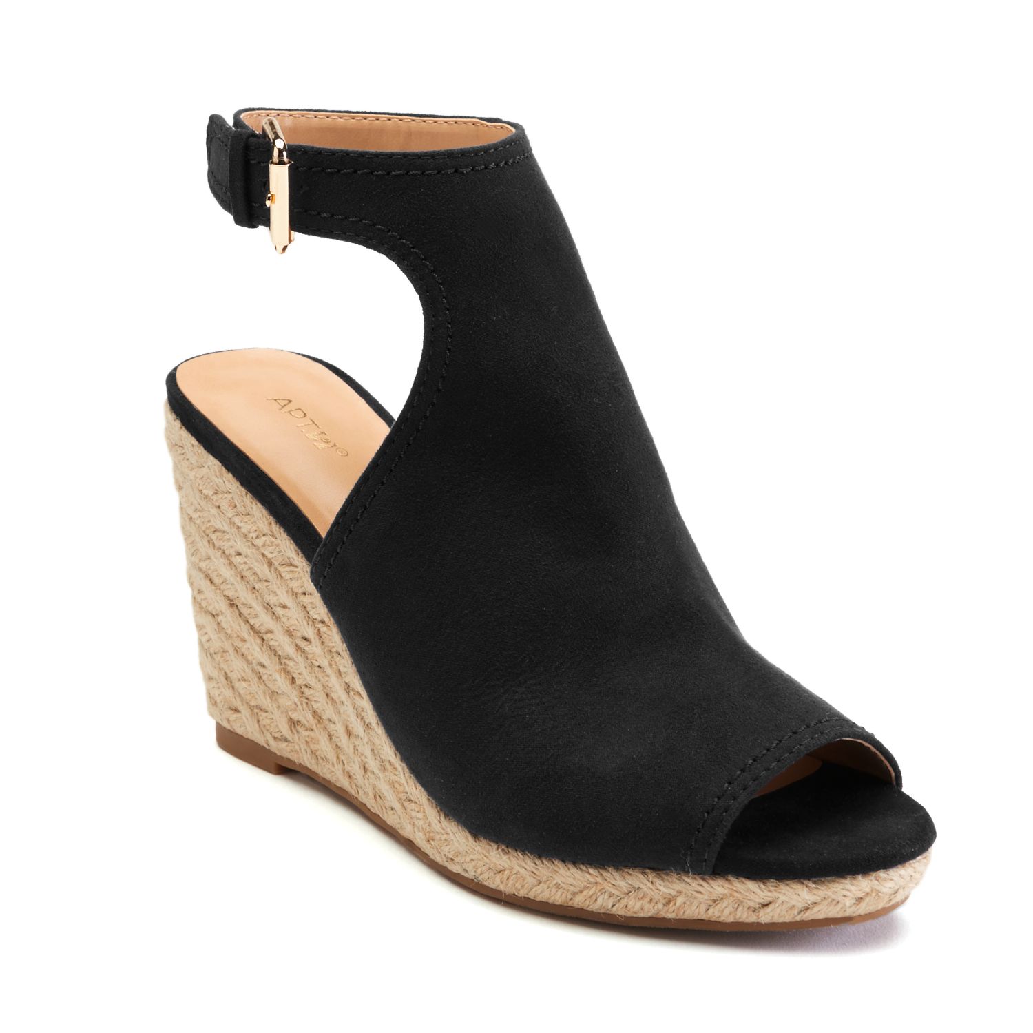 kohls black wedges