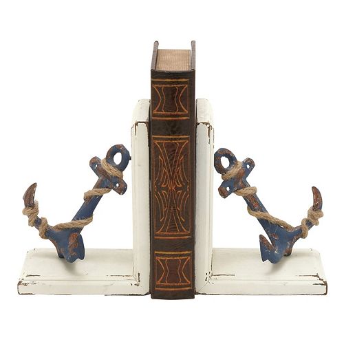 Nautical Anchor Bookends 2-piece Set