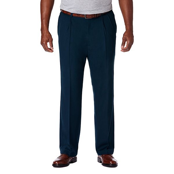 Haggar Cool 18 PRO Classic-Fit Wrinkle-Free Pleated Expandable Waist Pants 