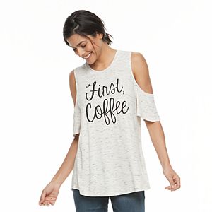 Women's Apt. 9® Cold-Shoulder Graphic Tee