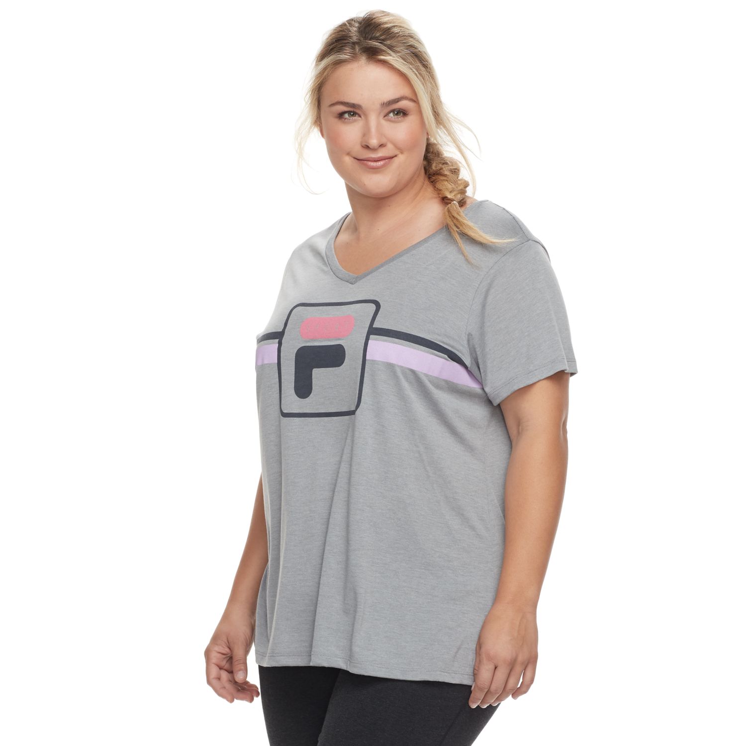 plus size fila t shirt