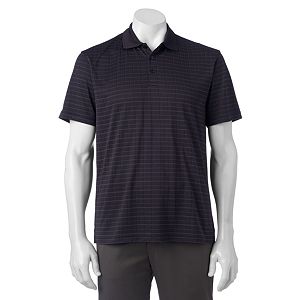 Big & Tall Haggar® Classic-Fit Windowpane Performance Polo