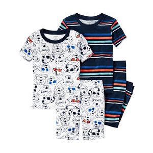 Toddler Boy Carter's Graphic Tee, Print Tee, Graphic Shorts & Printed Pants Pajama Set
