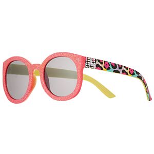 Girls 7-16 SO® Coquette Round Glitter Sunglasses
