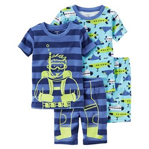 Toddler Boy Carter's Graphic & Print 4-pc. Pajama Set