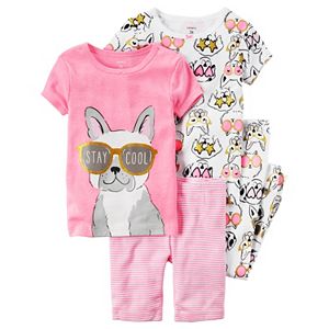 Baby Girl Carter's Print & Graphic 4-pc. Pajama Set