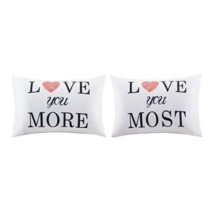 HipStyle 2-pack Love You More Pillowcase