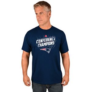 Men's Majestic New England Patriots 2016 AFC Champions Advancing Win Tee