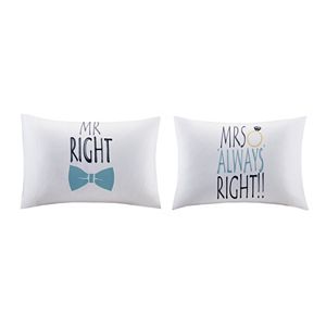 HipStyle 2-pack Mr. Right Pillowcase