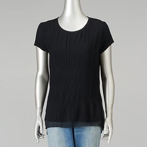 Women's Simply Vera Vera Wang Textured Mixed-Media Top