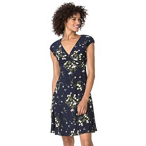 Petite Chaps Printed A-Line Dress