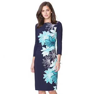 Petite Chaps Floral Shift Dress