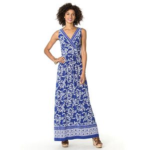 Petite Chaps Printed Maxi Dress