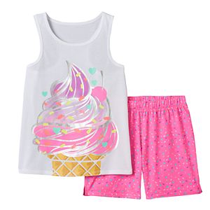 Girls 4-16 SO® Ice Cream Tank & Shorts Pajama Set