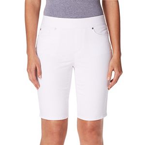 Petite Gloria Vanderbilt Avery Twill Bermuda Shorts
