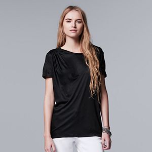 Women's Simply Vera Vera Wang Simply Separates Pleated Front Top