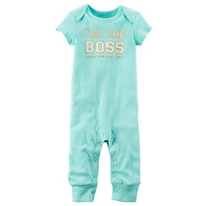 Baby Girl Carter's Family Slogan Graphic Coverall