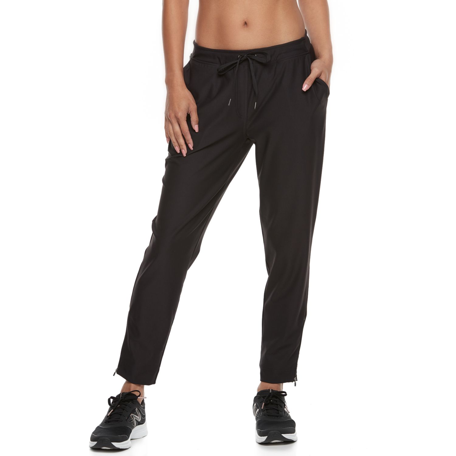 womens track pants with ankle zipper