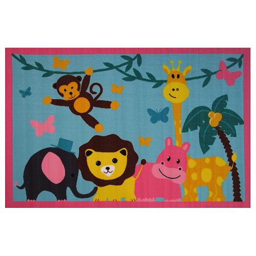 Fun Rugs Fun Time Jungle Party Animal Rug - 3'3'' x 4'10''