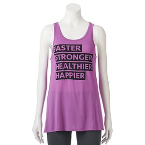 Juniors' SO® Open Back Graphic Tank