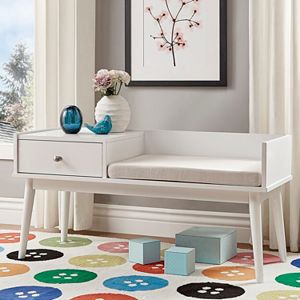 HomeVance Torrey Mid Century Telephone Bench