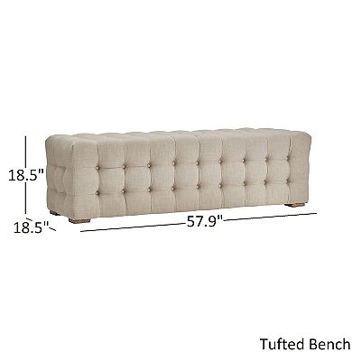 HomeVance Vanderbilt Button Tufted Bench