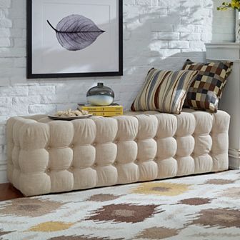 HomeVance Vanderbilt Button Tufted Bench