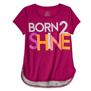 Girls 7-16 & Plus Size SO® Glow-in-the-Dark Graphic Blocked Droptail Dolman Tee
