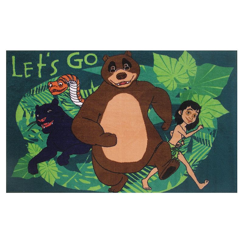 Fun Rugs Jungle Book Lets Go Rug - 33 x 410, Green, 3X5 Ft