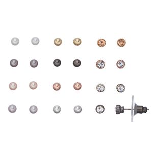 LC Lauren Conrad Simulated Pearl & Simulated Crystal Stud Earring Set