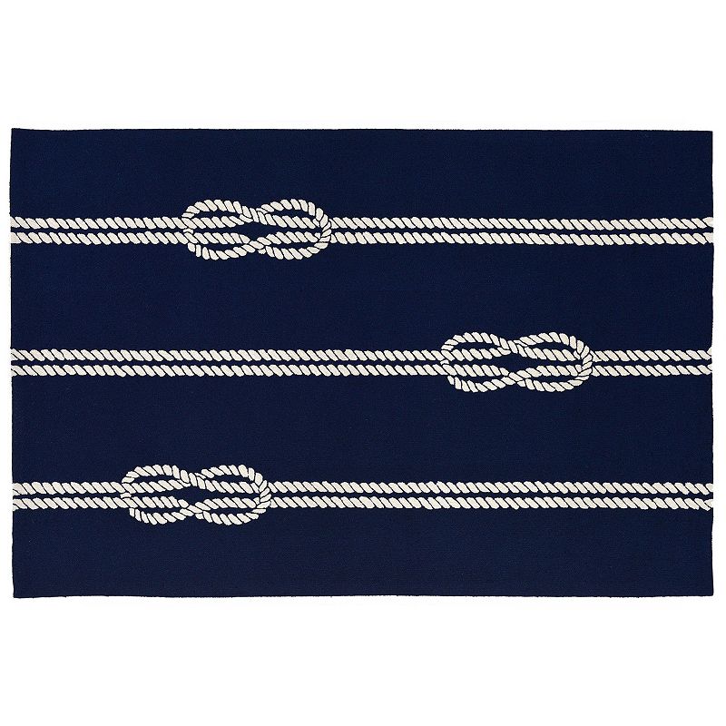 Liora Manne Front Porch Capri Ropes Indoor Outdoor Rug, Blue, 7.5X9.5 Ft