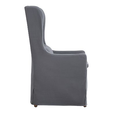 HomeVance Grace Hill Wingback Slip Covered Hostess Chair