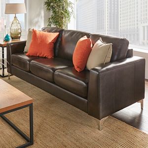 HomeVance Casero Leather Sofa