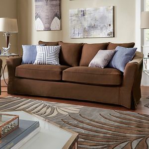 HomeVance Serenata Slip Covered Sofa