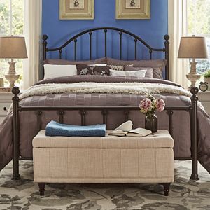 HomeVance Samantha Victorian Metal Poster Bed