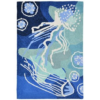 Liora Manne Front Porch Capri Jellyfish Indoor Outdoor Rug