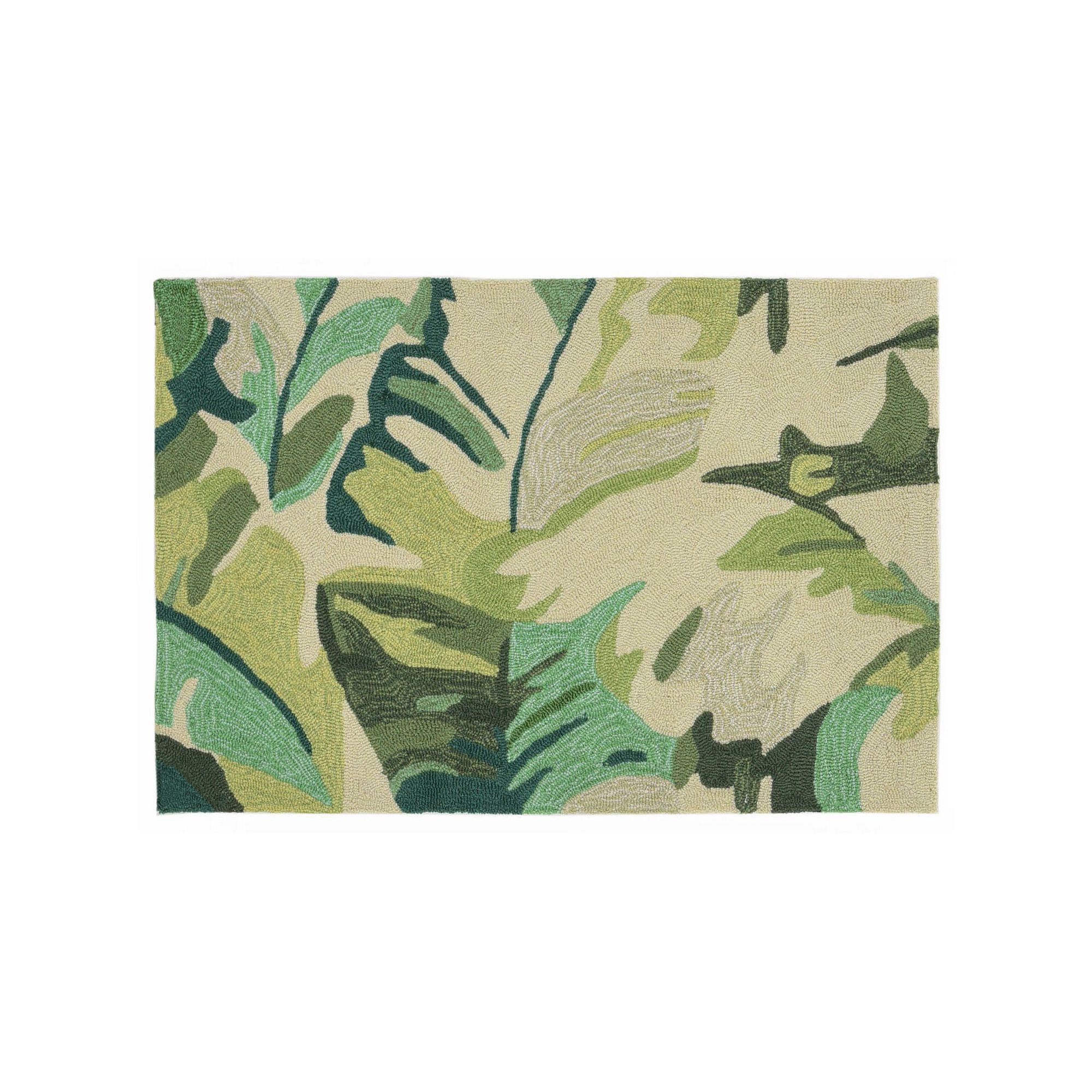 Liora Manne Front Porch Capri Palm Leaf Indoor Outdoor Rug, Green