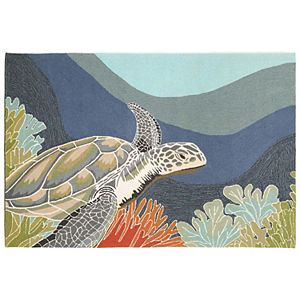 Trans Ocean Imports Liora Manne Front Porch Ravella Akumal Turtle Indoor Outdoor Rug