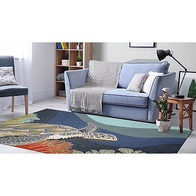 Liora Manne Ravella Akumal Turtle Indoor Outdoor Rug