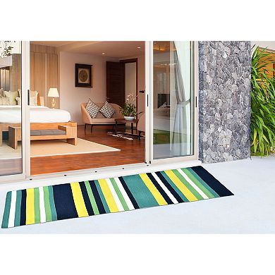 Liora Manne Front Porch Sorrento Tribeca Striped Indoor Outdoor Rug