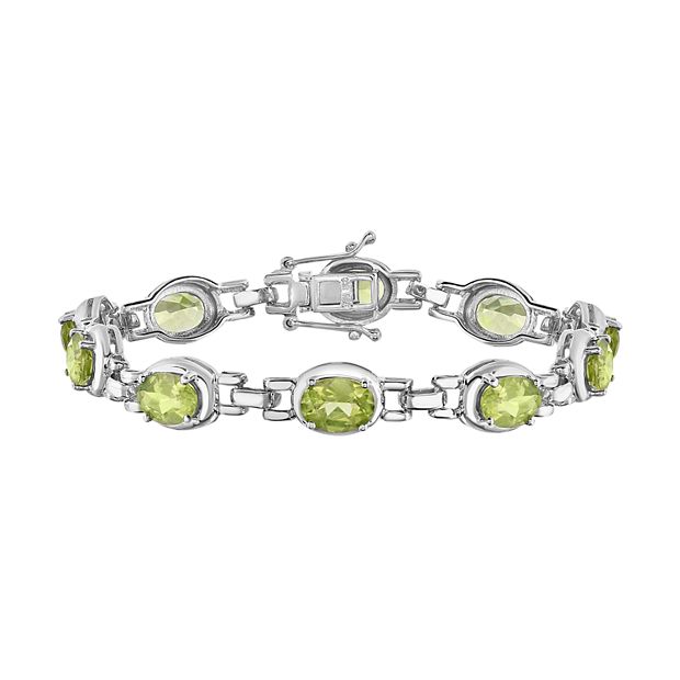 Silver deals peridot bracelet