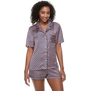 Women's Apt. 9® Pajamas: Satin Short Sleeve Top & Shorts PJ Set