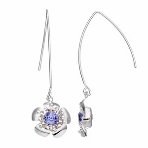 Dana Buchman Flower Threader Earrings