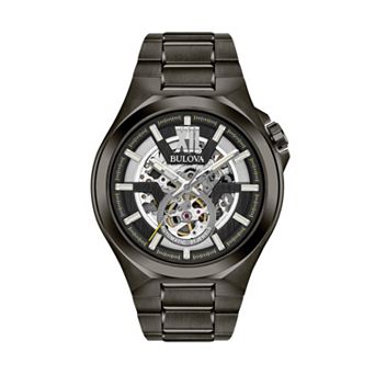 Bulova Men's Stainless Steel Automatic Skeleton Watch