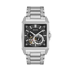 Bulova Men's Stainless Steel Automatic Skeleton Watch - 96A194